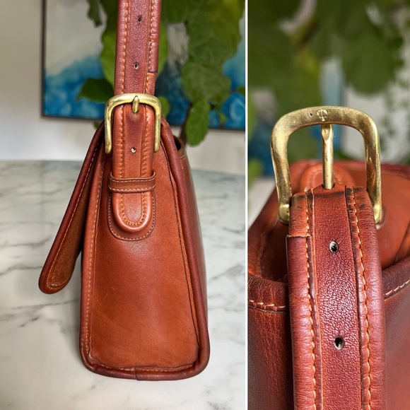 Coach Vintage Spectator Shoulder Bag 9767 British Tan Leather Turnlock NYC USA - Picture 5 of 16